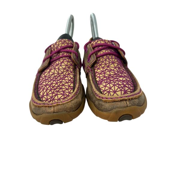 Twisted X Casual Boat Shoes Womens Driving Mocs 5.5M Brown Leather WDM0066 - Picture 7 of 10